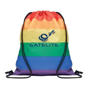 BOW Regenboog RPET trekkoordrugzak