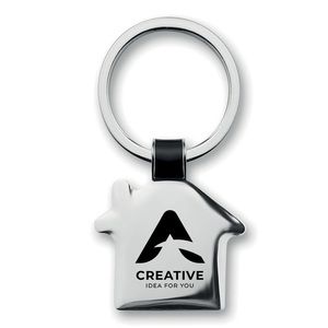 HOUSY Metalen sleutelhanger huis