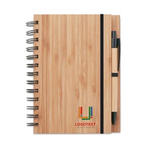 BAMBLOC Bamboo notebook with pen lined