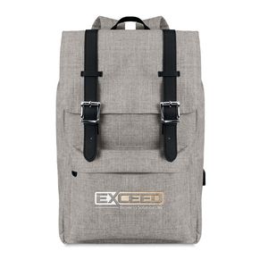 RIGA Stijlvolle Laptop Rugzak met USB Oplaadkabel - GiftRetail MO9439