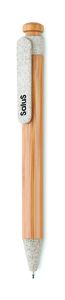 TOYAMA Balpen van bamboe/tarwe - GiftRetail MO9481