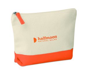 KLEUREN 2-Kleurige katoenen toilettas