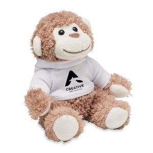 LENNY Peluche Singe avec Sweat à Capuche Personnalisable