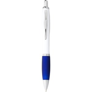 Stylo bille avec corps blanc et grip coloré Nash (encre bleue) - EgotierPro 106900