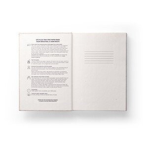 A5 notepad with hard cover made from organic elephant matter (80%) - Egotier 93294