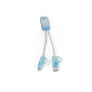 Câble USB 6-en-1 ultra-rapide en PET recyclé (100 % rPET) - Egotier 97191