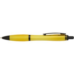 Stylo bille Nash en plastique recyclé avec garnitures noires (encre noire) - EgotierPro 106296