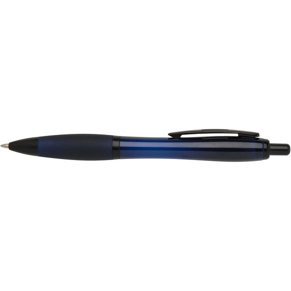 Stylo bille Nash en plastique recyclé avec garnitures noires (encre noire) - EgotierPro 106296