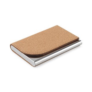 Set consisting of a card holder and a key holder, both in metal and cork - Egotier 95099