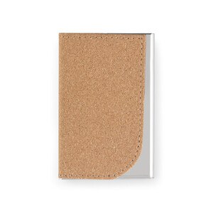 Set consisting of a card holder and a key holder, both in metal and cork - Egotier 95099