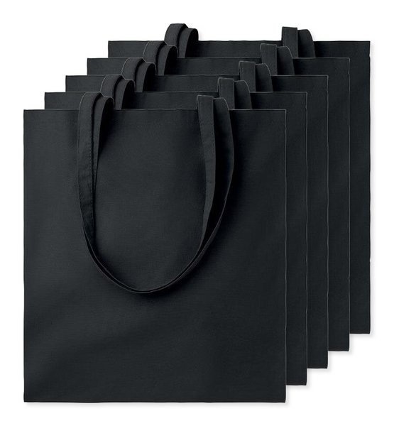 Pack de 5 GiftRetail MO9268 - COTTONEL COLOUR + Sac shopping coton 140gr/m²