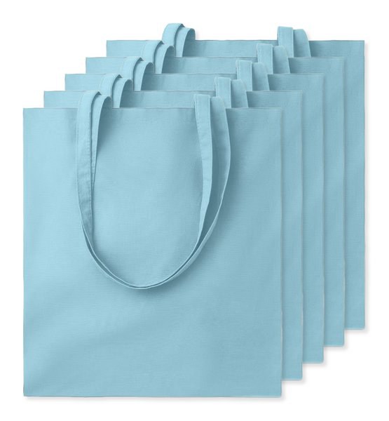 Pack de 5 GiftRetail MO9268 - COTTONEL COLOUR + Sac shopping coton 140gr/m²