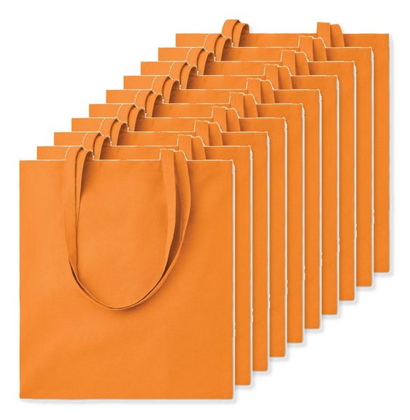 Pak van 100 GiftRetail MO9268 - COTTONEL COLOUR + Katoenen boodschappentas