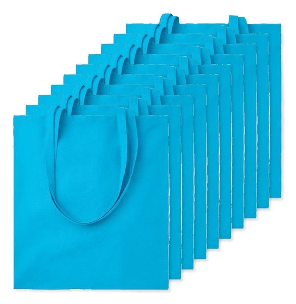 Pack de 100 GiftRetail MO9268 - COTTONEL COLOUR + Sac shopping coton 140gr/m²