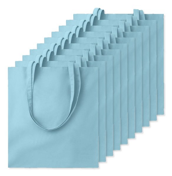 Pak van 100 GiftRetail MO9268 - COTTONEL COLOUR + Katoenen boodschappentas