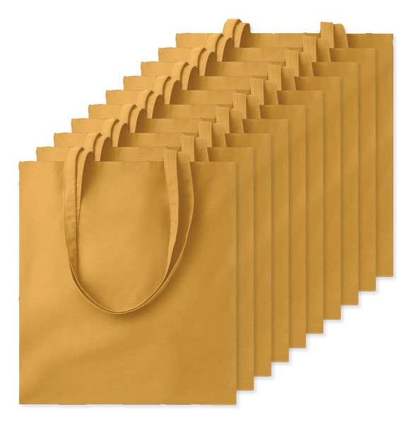 Pak van 100 GiftRetail MO9268 - COTTONEL COLOUR + Katoenen boodschappentas