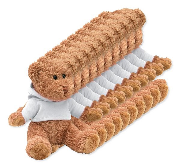 Pack de 10 GiftRetail MO7375 - JOHNNY Ours en peluche avec T-shirt