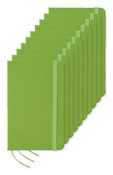 Pack of 10 GiftRetail MO1800 - NOTELUX Premium A6 Notebook with Hard PU Cover