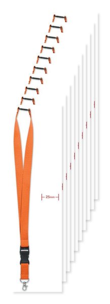 Pak van 100 GiftRetail MO9661 - WIDE LANY sleutelkoord 25mm