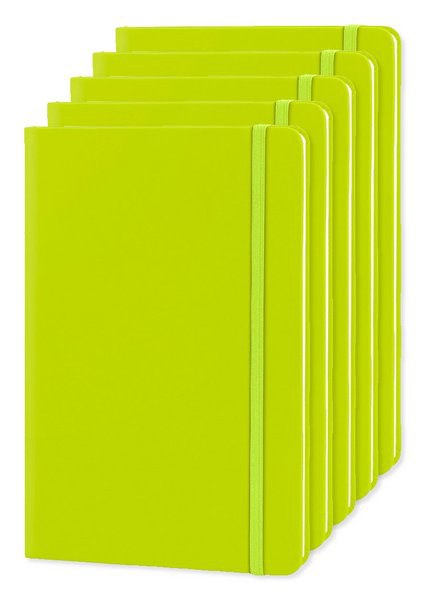 Pack of 5 Goya 30083 - A5 PU Cover Notebook with Elastic Band LUXE