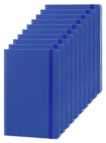 Pack of 10 Goya 30083 - A5 PU Cover Notebook with Elastic Band LUXE