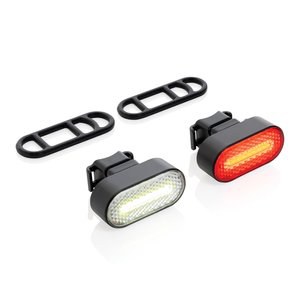 XD Collection P513.84 - Lumino RCS jeu de feux de vélo en plastique recyclé rechargeables par USB