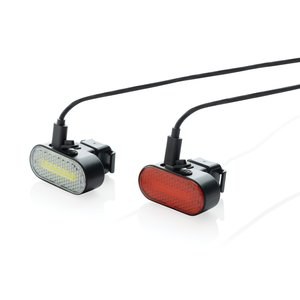 XD Collection P513.84 - Lumino RCS jeu de feux de vélo en plastique recyclé rechargeables par USB