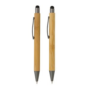 XD Collection P611.10 - Ensemble de stylos modernes en bambou dans une boîte