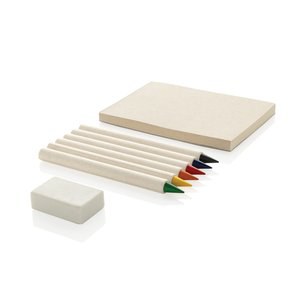 XD Collection P611.36 - Micki GRS Infinity ensemble de 6 crayons de couleur avec bloc-notes
