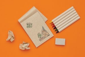 XD Collection P611.36 - Micki GRS Infinity ensemble de 6 crayons de couleur avec bloc-notes