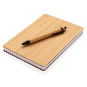 XD Collection P772.15 - A5 Bamboe notitieboek & pen set
