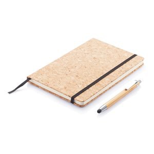 XD Collection P773.77 - A5 kurken notitieboek incl. touchscreen pen