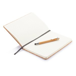 XD Collection P773.77 - A5 kurken notitieboek incl. touchscreen pen