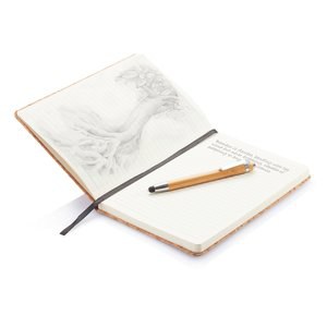 XD Collection P773.77 - A5 kurken notitieboek incl. touchscreen pen