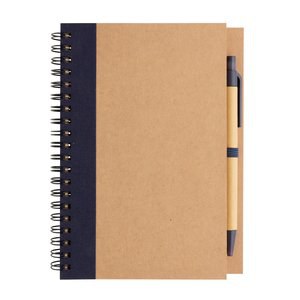 XD Collection P774.26 - Kraft spiraal notitieboekje met pen
