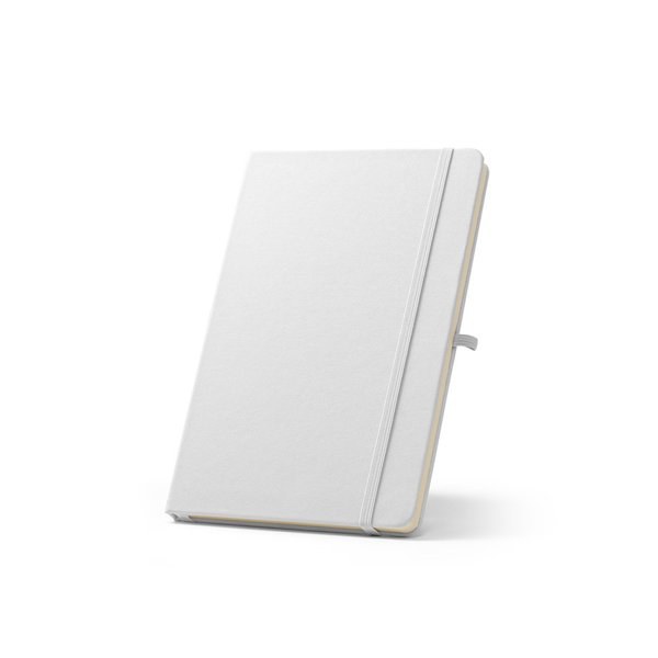 A5 notitieblok in gerecycled polyester (100% rPET) met gelinieerde pagina's - Egotier 93297