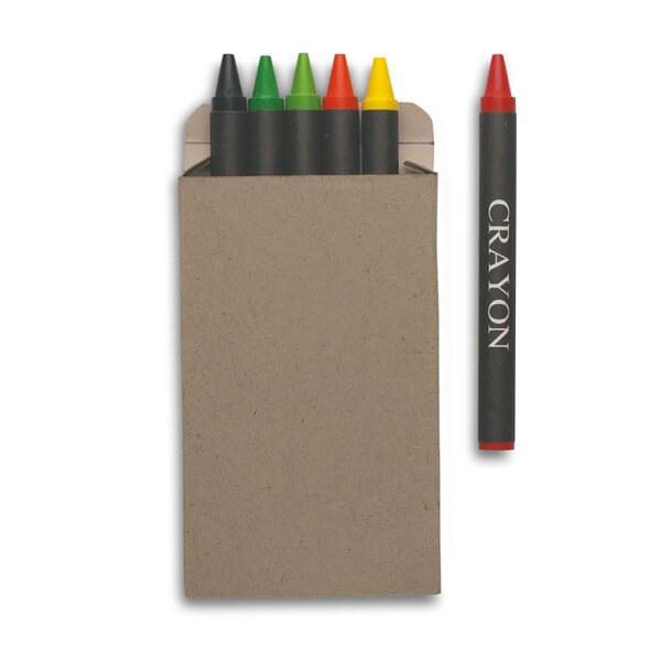BRABO Etui 6 crayons cire - GiftRetail IT2172
