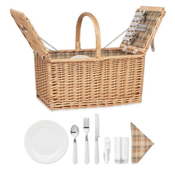 MIMBRE PLUS 4-persoons rotan picknickmand - GiftRetail MO6194