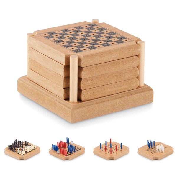COASTGAME Jeu de sous-verre 4 pièces - GiftRetail MO6382