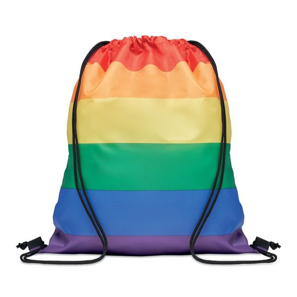 BOW Sac à cordon arc-en-ciel  RPET - GiftRetail MO6436