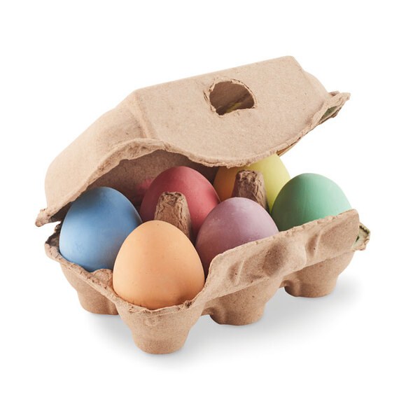 TAMAGO 6 krijteieren in doosje - GiftRetail MO6479