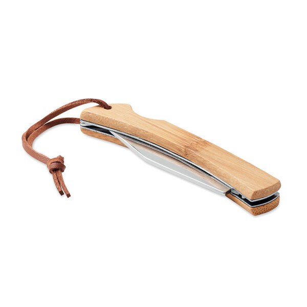 MANSAN Opvouwbaar mes in bamboe - GiftRetail MO6623