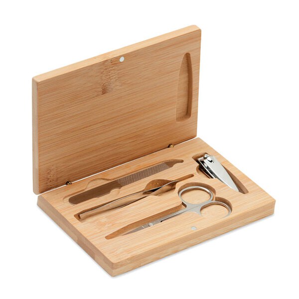 SEWA RVS 4-delige roestvrijstalen manicureset - GiftRetail MO6629