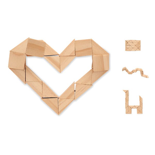 STUKIE Houten puzzel/hersenbreker - GiftRetail MO6631