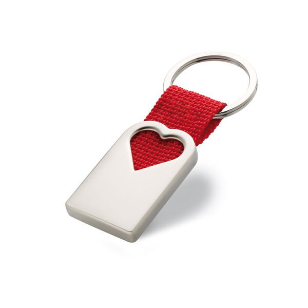 BONHEUR Porte clef coeur en métal - GiftRetail MO7155