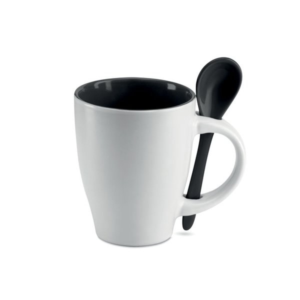 DUAL Mug avec cuillère 250 ml - GiftRetail MO7344