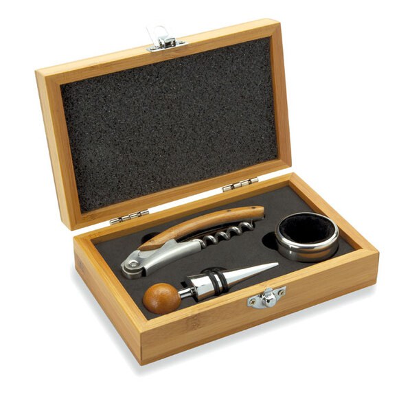 SONOMA Coffret de sommelier en bambou - GiftRetail MO8147