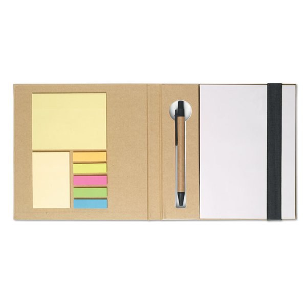 QUINCY Milieuvriendelijke Notitieboek Set met Pen - GiftRetail MO8183