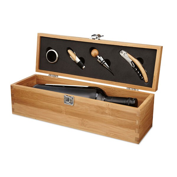 TARDOR Set à vin en bambou - GiftRetail MO8293