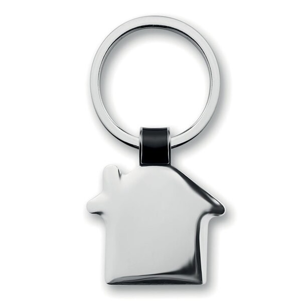 HOUSY Metalen sleutelhanger huis - GiftRetail MO8461